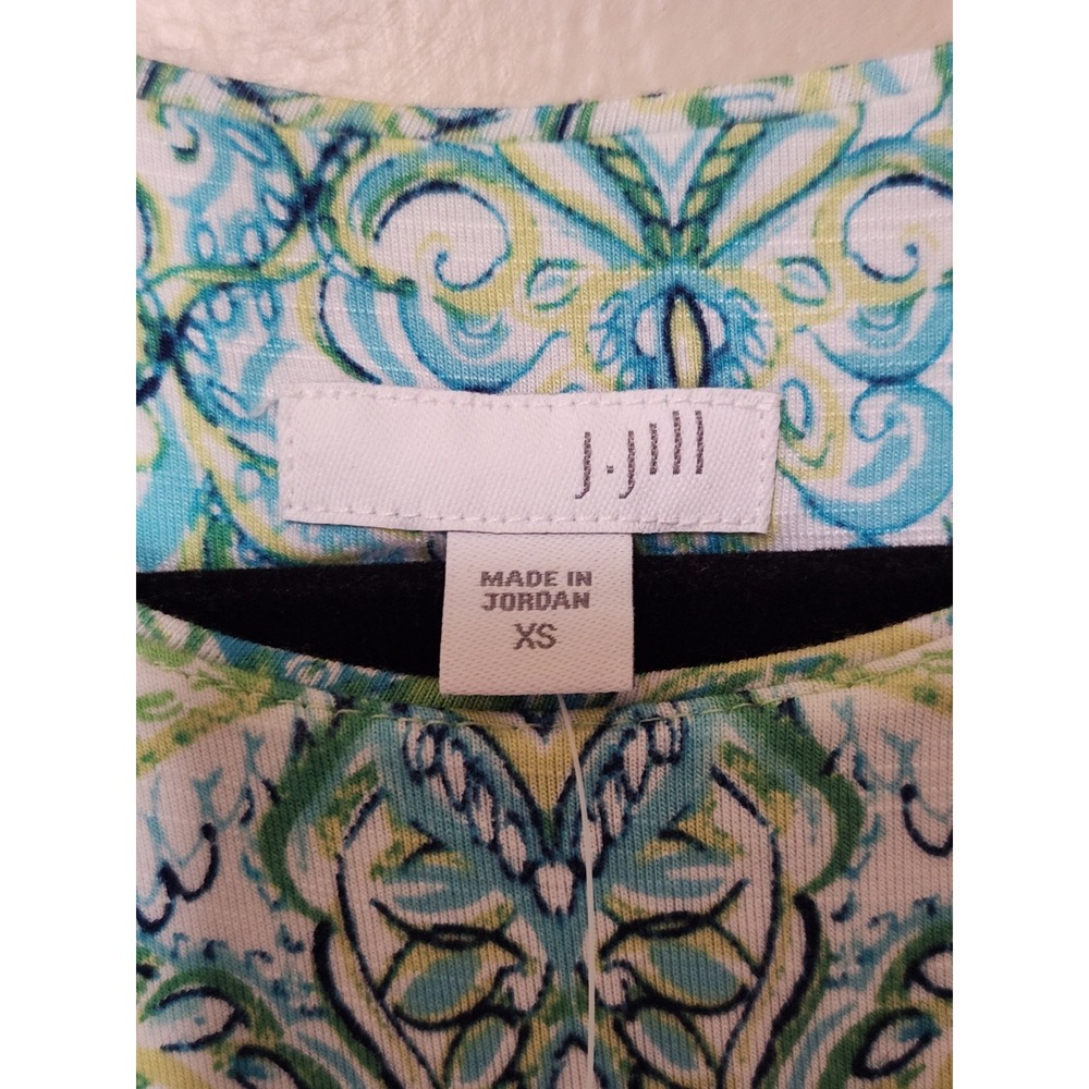 J.Jill Green Floral Maxi Dress Sleeveless Womens Size XS NWOT - Picture 3 of 4